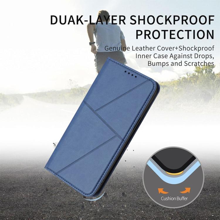For iPhone 17 Strong Magnetic Frosted Flip Leather Phone Case(Royal Blue) - free shipping - PMc TechLife - Order now!