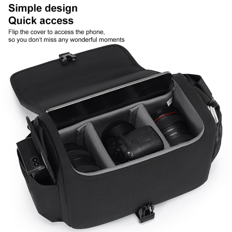 CADeN D27-1 Portable Digital Camera Bag with Strap, Size:31 x 21 x 17cm Black - free shipping - PMC TechLife - Order now!
