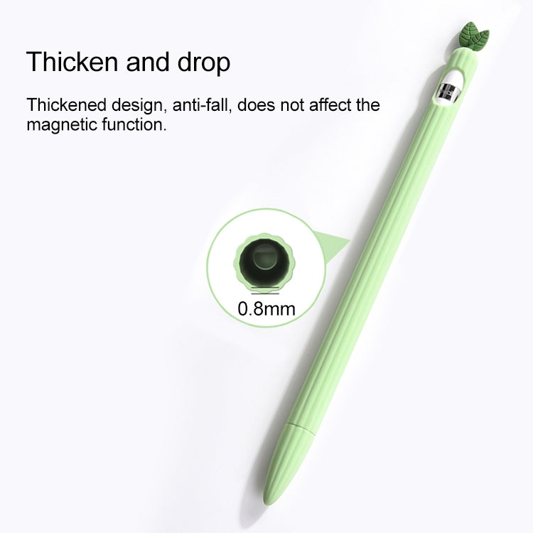 For Apple Pencil 2 Contrasting Color Mint Leaf Silicone Non-slip Protective Cover(Pink) - Pencil Accessories by PMC Jewellery | Online Shopping South Africa | PMC Jewellery | Buy Now Pay Later Mobicred