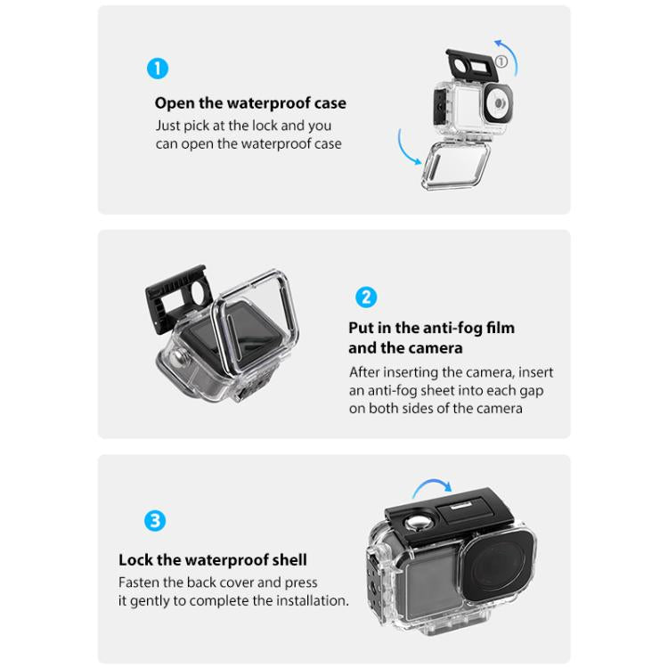 For DJI Osmo Action 5 Pro Magnetic 60m Waterproof Case Diving Case with Base + Gift Kit - free shipping - PMC TechLife - Order now!