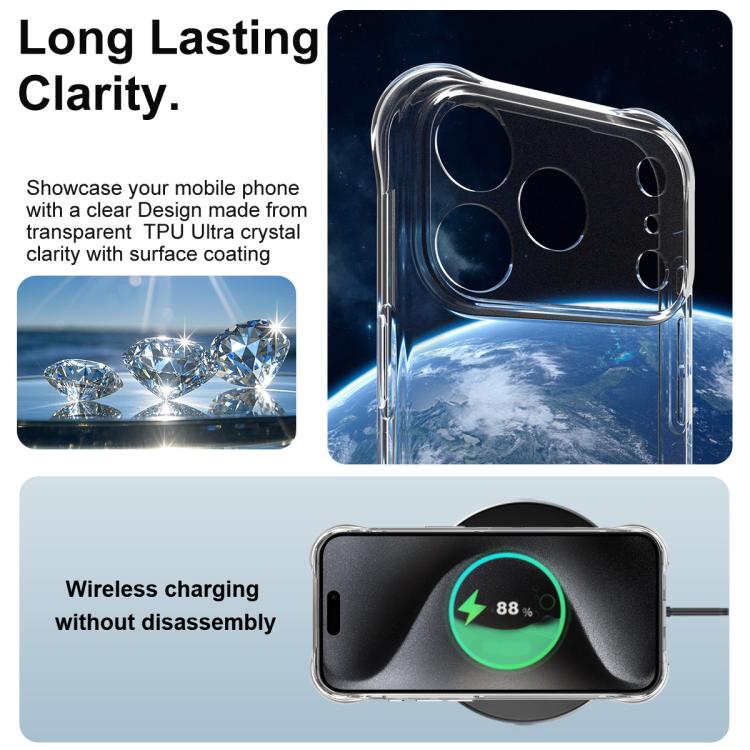 For iPhone 17 Pro imak Shockproof Airbag TPU Phone Case(Transparent) - iPhone 17 Pro Cases by imak | Online Shopping South Africa | PMC TechLife | Buy Now Pay Later Mobicred