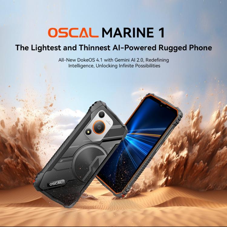 Blackview Oscal Marine 1, 4GB+128GB, 6.56 inch Android 15 Unisoc UMS9230E T615 Octa Core, Network: 4G, OTG, NFC(Black) - free shipping - PMC TechLife - Order now!