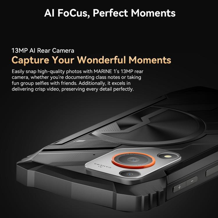 Blackview Oscal Marine 1, 4GB+128GB, 6.56 inch Android 15 Unisoc UMS9230E T615 Octa Core, Network: 4G, OTG, NFC(Black) - free shipping - PMC TechLife - Order now!