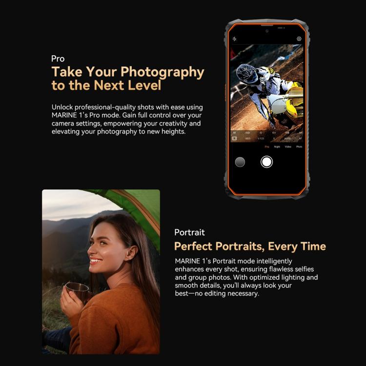 Blackview Oscal Marine 1, 4GB+128GB, 6.56 inch Android 15 Unisoc UMS9230E T615 Octa Core, Network: 4G, OTG, NFC(Black) - free shipping - PMC TechLife - Order now!