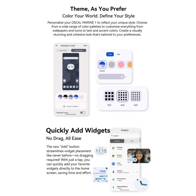 Blackview Oscal Marine 1, 4GB+128GB, 6.56 inch Android 15 Unisoc UMS9230E T615 Octa Core, Network: 4G, OTG, NFC(Orange) - free shipping - PMC TechLife - Order now!