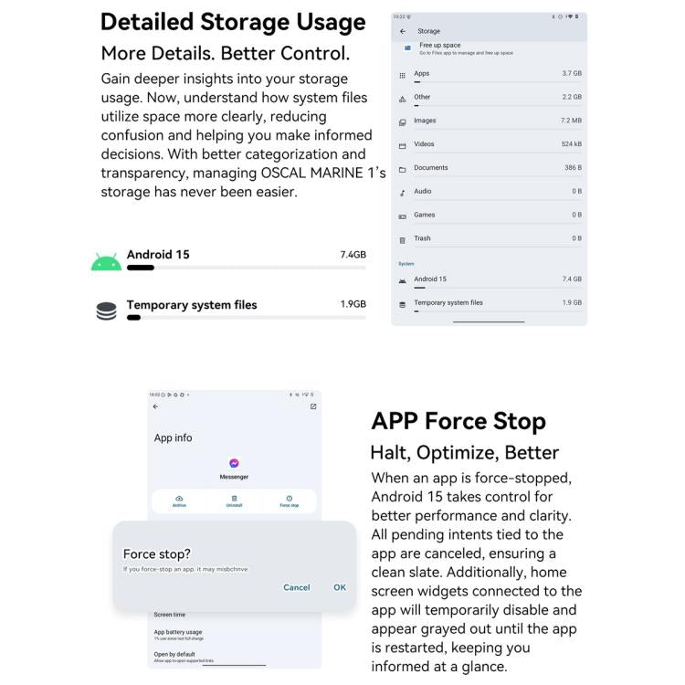 Blackview Oscal Marine 1, 4GB+128GB, 6.56 inch Android 15 Unisoc UMS9230E T615 Octa Core, Network: 4G, OTG, NFC(Black) - free shipping - PMC TechLife - Order now!