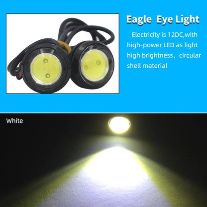 10 PCS 23mm 1.5W DC9-80V Motorcycle Eagle Eye Light Double Lens(White Light) - Eagle Eye Lights by PMC Jewellery | Online Shopping South Africa | PMC Jewellery | Buy Now Pay Later Mobicred