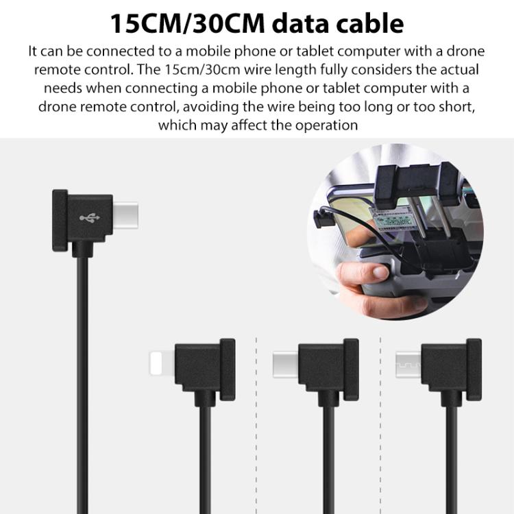 BRDRC Converting Data Cable for DJI Mini 4 Pro / Mavic 3 / Air 2 / Air 2S, Type:30cm Type-C to 8 Pin - free shipping - PMC TechLife - Order now!