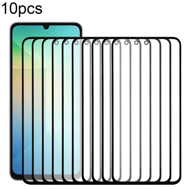 For Samsung Galaxy A06 5G SM-A066B 10pcs Front Screen Outer Glass Lens with OCA Optically Clear Adhesive - free shipping - PMC TechLife - Order now!