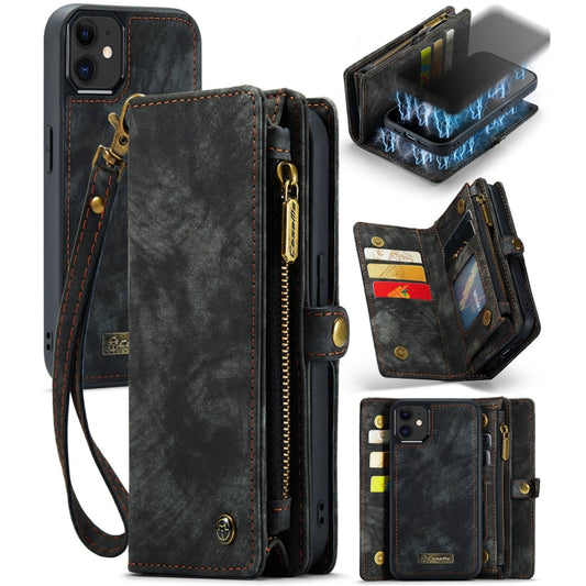 For iPhone 12 mini CaseMe-008 Detachable Multifunctional Wallet Leather Phone Case (Black) - iPhone 12 mini Cases by CaseMe | Online Shopping South Africa | PMC Jewellery | Buy Now Pay Later Mobicred