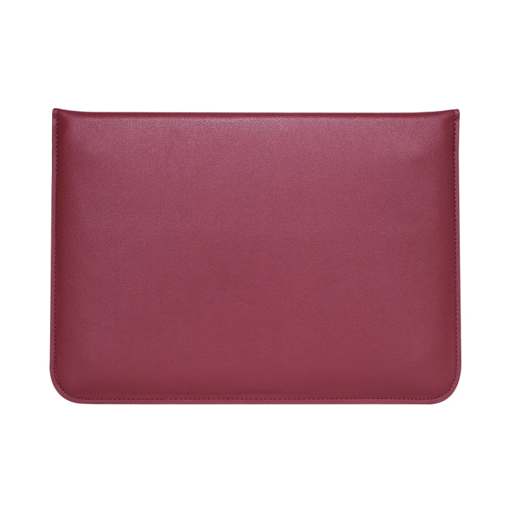 PU Leather Ultra-thin Envelope Bag Laptop Bag for MacBook Air / Pro 13 inch, with Stand Function(Wine Red) - Protective Bags by PMC Jewellery | Online Shopping South Africa | PMC Jewellery | Buy Now Pay Later Mobicred