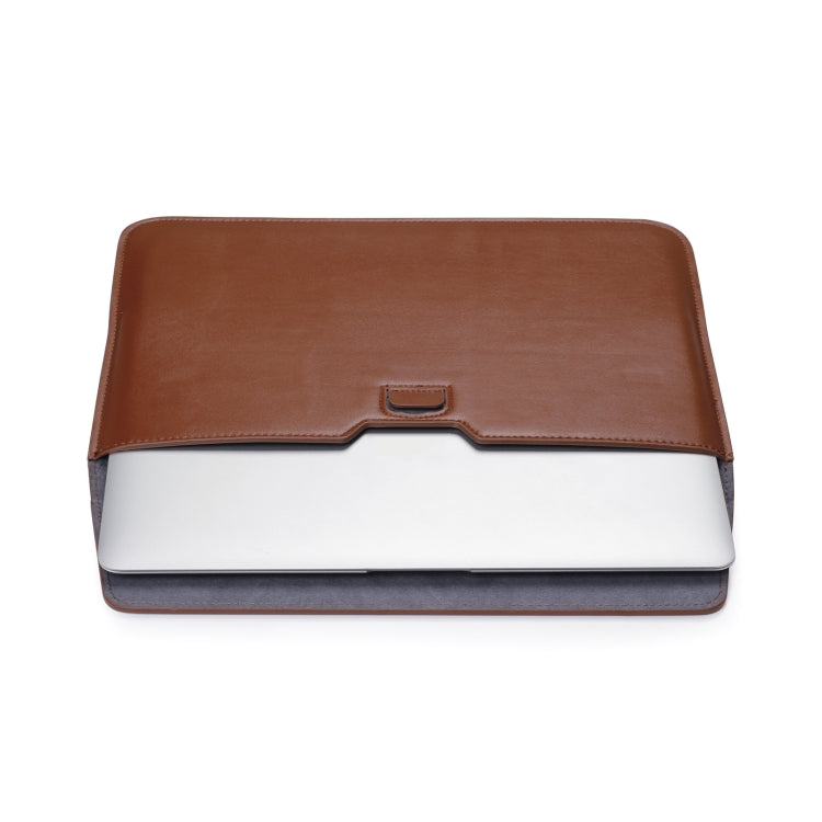 PU Leather Ultra-thin Envelope Bag Laptop Bag for MacBook Air / Pro 15 inch, with Stand Function(Wine Red) - Protective Bags by PMC Jewellery | Online Shopping South Africa | PMC Jewellery | Buy Now Pay Later Mobicred