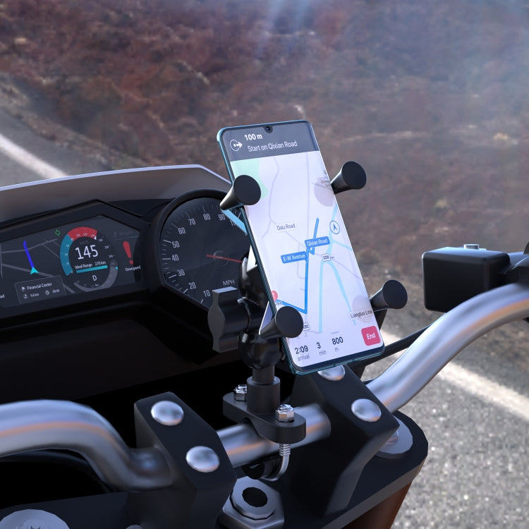 WUPP CS-1133A1 Motorcycle Four-claw X Shape Adjustable Mobile Phone Holder Bracket, Double Tap Buckle Version - Holder by WUPP | Online Shopping South Africa | PMC Jewellery | Buy Now Pay Later Mobicred