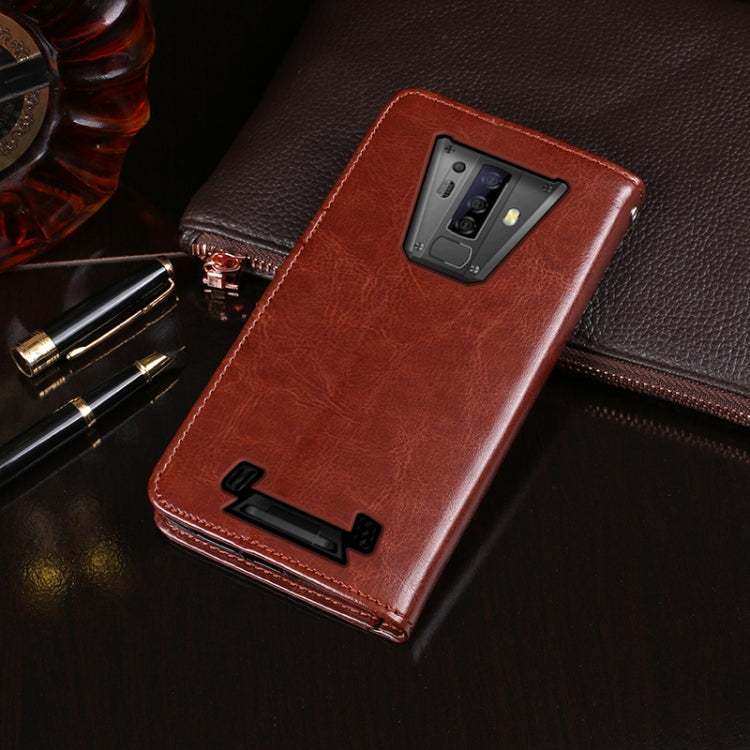 For Blackview BV6900 idewei Crazy Horse Texture Horizontal Flip Leather Case with Holder & Card Slots & Wallet(Rose Red) - More Brand by idewei | Online Shopping South Africa | PMC Jewellery | Buy Now Pay Later Mobicred
