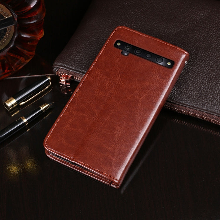 For TCL 10 Pro idewei Crazy Horse Texture Horizontal Flip Leather Case with Holder & Card Slots & Wallet(Brown) - More Brand by idewei | Online Shopping South Africa | PMC Jewellery | Buy Now Pay Later Mobicred