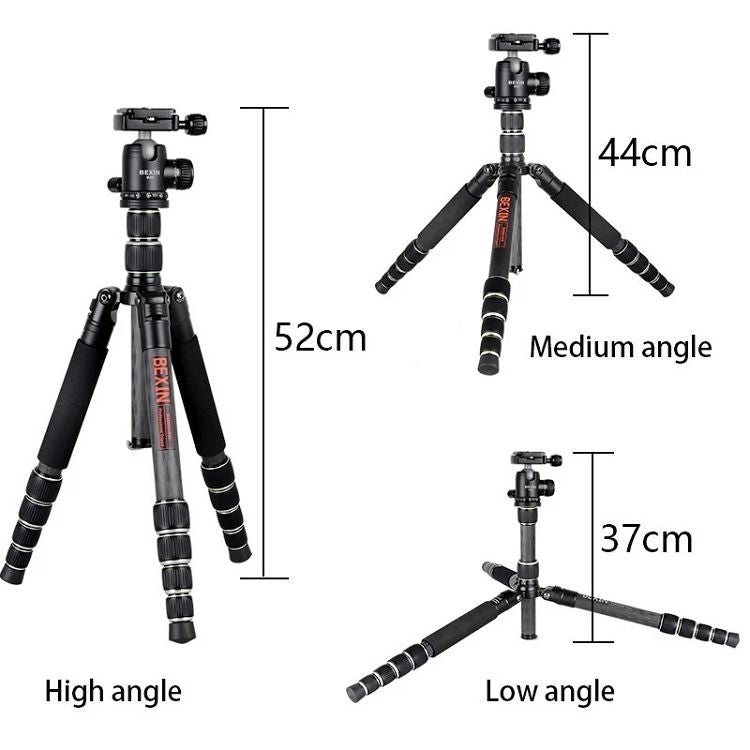 BEXIN BX255C K30 Portable Carbon Fiber Tripod for Camera Dslr - free shipping - PMC TechLife - Order now!