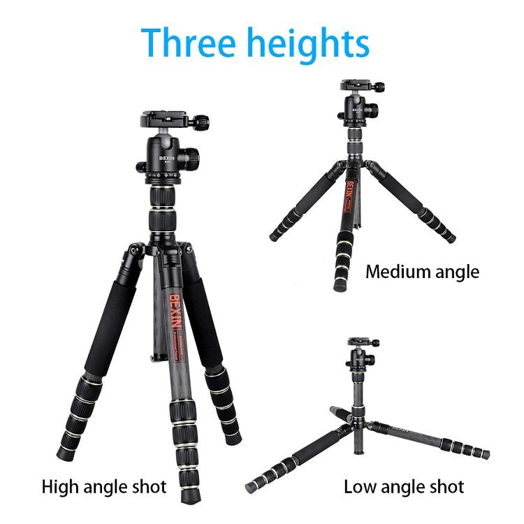BEXIN BX255C K30 Portable Carbon Fiber Tripod for Camera Dslr - free shipping - PMC TechLife - Order now!