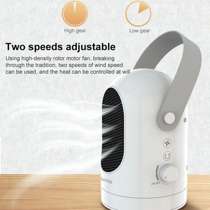 600W Winter Mini Electric Warmer Fan Heater Shaking Head Desktop Household Radiator Energy Saving, UK Plug (White) - Electric Heaters by PMC Jewellery | Online Shopping South Africa | PMC Jewellery | Buy Now Pay Later Mobicred