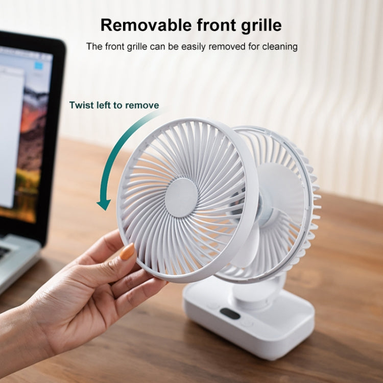 D606Y Portable Desktop Oscillating Small Fan (White) - Electric Fans by PMC Jewellery | Online Shopping South Africa | PMC Jewellery | Buy Now Pay Later Mobicred