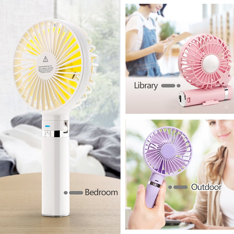 S2 Portable Foldable Handheld Electric Fan, with 3 Speed Control & Night Light (Purple) - Electric Fans by PMC Jewellery | Online Shopping South Africa | PMC Jewellery | Buy Now Pay Later Mobicred