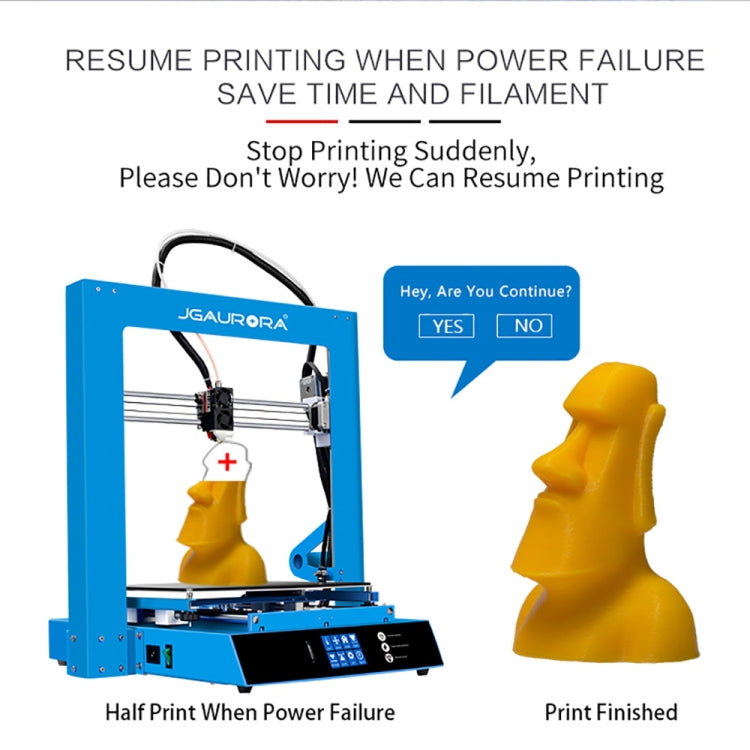 JGAURORA A1 Desktop High Precision Metal Plate Frame Three-Dimensional Physical 3D Printer - free shipping - PMc TechLife - Order now!