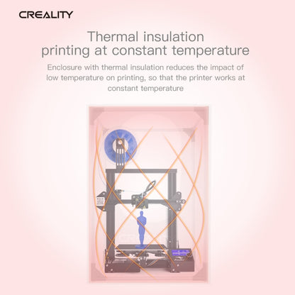 Creality 3D Printer Flame Retardant Aluminum Foil Cloth Protective Cover for Ender-3, Big Size: 70x75x90cm - Parts by Creality | Online Shopping South Africa | PMC Jewellery | Buy Now Pay Later Mobicred