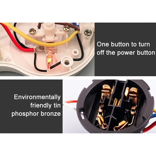 Charging Plug-in Wiring Board Creative Rotary Towline Board 13A Deformed Socket with USB, UK Plug, 3-Bit Socket(Black) - Extension Socket by PMC Jewellery | Online Shopping South Africa | PMC Jewellery | Buy Now Pay Later Mobicred