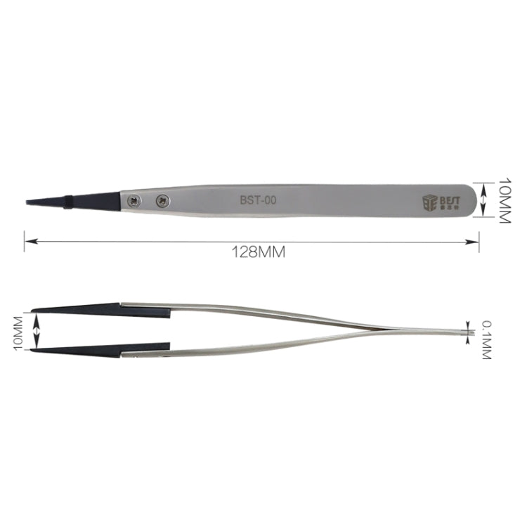 BEST BST-00 Straight Head Tweezers for Mobile Phone / Computer Repair - free shipping - PMC TechLife - Order now!