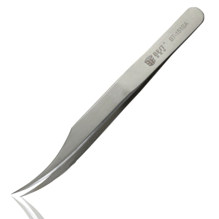 BEST BST-151SA Brushed stainless steel tweezers - free shipping - PMC TechLife - Order now!