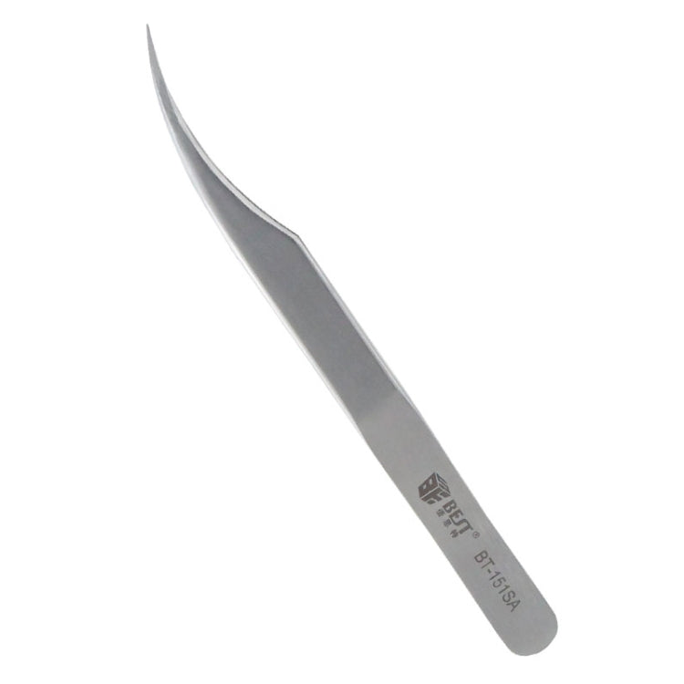 BEST BST-151SA Brushed stainless steel tweezers - free shipping - PMC TechLife - Order now!