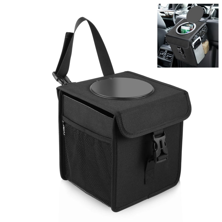FUNADD Portable Folding Car Back Seat Hook Garbage Can Car Storage Box (Black) - Seat Accessories by FunAdd | Online Shopping South Africa | PMC TechLife | Buy Now Pay Later Mobicred