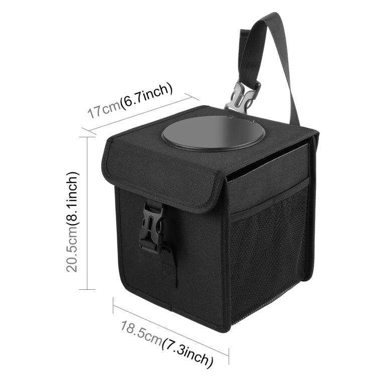 FUNADD Portable Folding Car Back Seat Hook Garbage Can Car Storage Box (Black) - Seat Accessories by FunAdd | Online Shopping South Africa | PMC TechLife | Buy Now Pay Later Mobicred