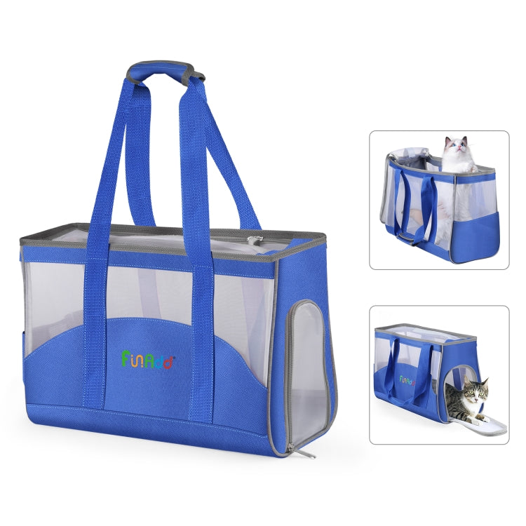 FUNADD Portable Breathable Pet Bag Outdoor Shoulder Tote Bag (Blue) - Pet Storages & Bags by FunAdd | Online Shopping South Africa | PMC TechLife | Buy Now Pay Later Mobicred