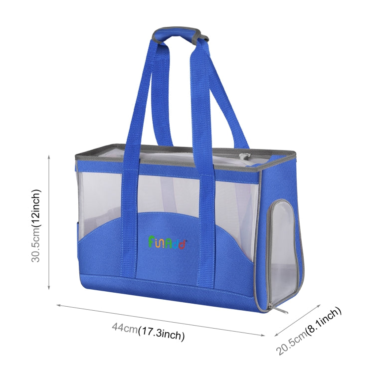 FUNADD Portable Breathable Pet Bag Outdoor Shoulder Tote Bag (Blue) - Pet Storages & Bags by FunAdd | Online Shopping South Africa | PMC TechLife | Buy Now Pay Later Mobicred