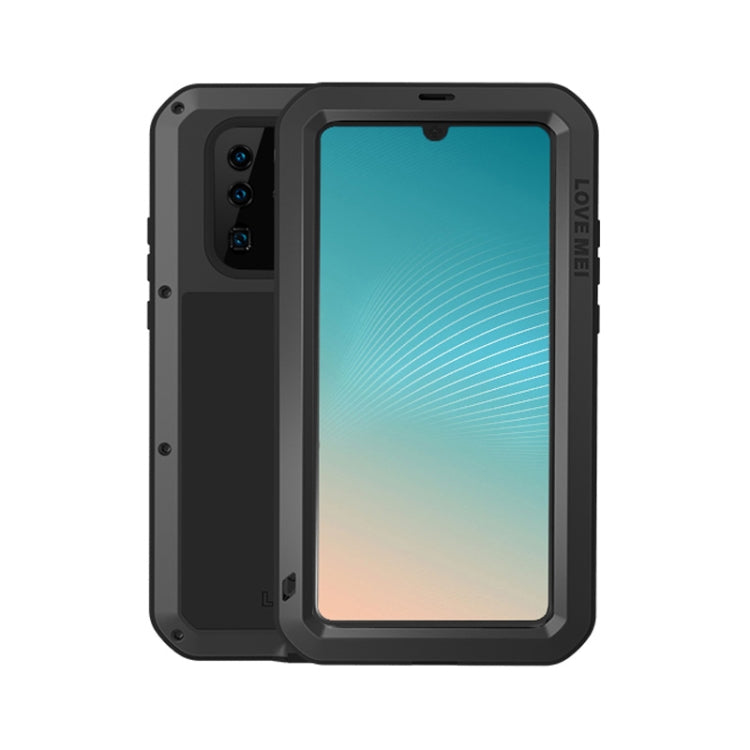 LOVE MEI Powerful Dustproof Shockproof Splashproof Metal + Silicone Combination Case for Huawei P30 Pro (Black) - Huawei Cases by LOVE MEI | Online Shopping South Africa | PMC Jewellery