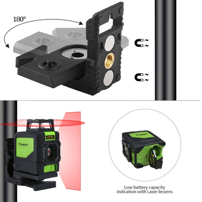 901CR H360 Degrees / V130 Degrees Laser Level Covering Walls and Floors 5 Line Red Beam IP54 Water / Dust proof(Red) - Laser Rangefinder by PMC Jewellery | Online Shopping South Africa | PMC Jewellery | Buy Now Pay Later Mobicred