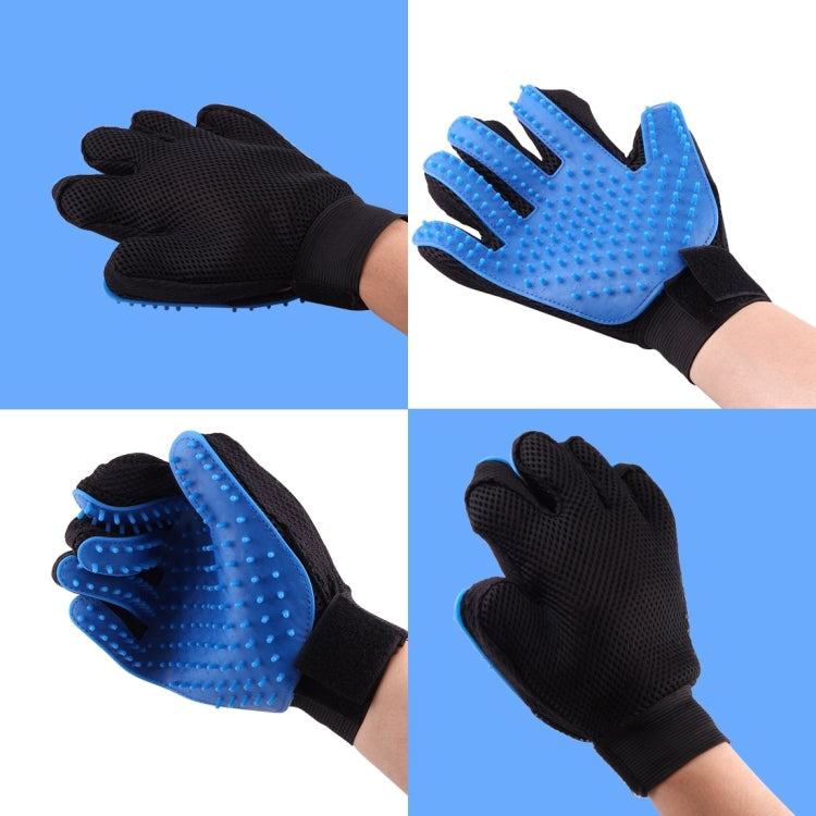 Right Hand Five Finger Deshedding Brush Glove Pet Gentle Efficient Massage Grooming(Sky Blue) - Brushes & Combs by PMC Jewellery | Online Shopping South Africa | PMC Jewellery