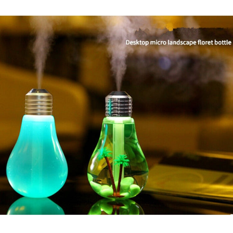 400ML Colorful Light Portable Bulb Shape Aromatherapy Air Purifier Humidifier for Home / Office / Car(Silver) - Air Purifiers & Accessories by PMC Jewellery | Online Shopping South Africa | PMC Jewellery | Buy Now Pay Later Mobicred