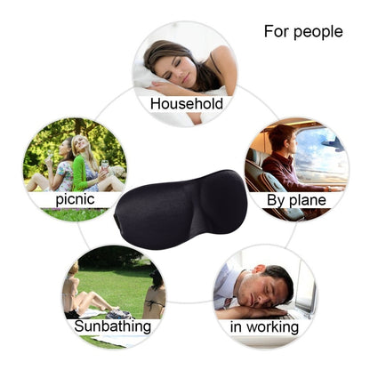 3D Portable Shading Sleep Rest Aid Cover Eye Patch Sleeping Mask Female Cute Eye Mask(Black) - Eye Masks by PMC Jewellery | Online Shopping South Africa | PMC Jewellery