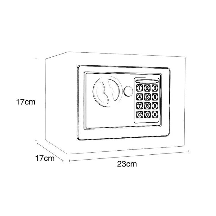 17E Home Mini Electronic Security Lock Box Wall Cabinet Safety Box without Coin-operated Function(Bronze) - Safety Box by PMc TechLife | Online Shopping South Africa | PMc TechLife | Buy Now Pay Later Mobicred