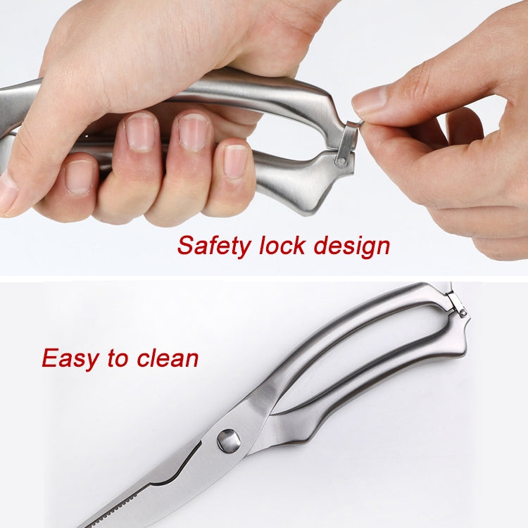 10 inch Kitchen Poultry Fish Chicken Bone Stainless Steel Cutter Cook Gadget Shear, Case Package - Scissors by PMC TechLife | Online Shopping South Africa | PMC TechLife | Buy Now Pay Later Mobicred