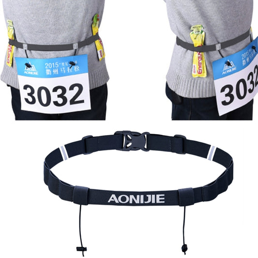 AONIJIE Unisex Marathon Running Race Number Belt with Holder Belt(Black) - Sporting goods by AONIJIE | Online Shopping South Africa | PMC Jewellery | Buy Now Pay Later Mobicred