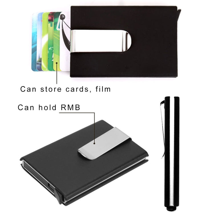 Frosted Antimagnetic Solid Color Credit Card Holder Money Clip Wallet, Size: 10*6.6cm(Blue) - Antimagnetic RFID Package by PMC Jewellery | Online Shopping South Africa | PMC Jewellery | Buy Now Pay Later Mobicred