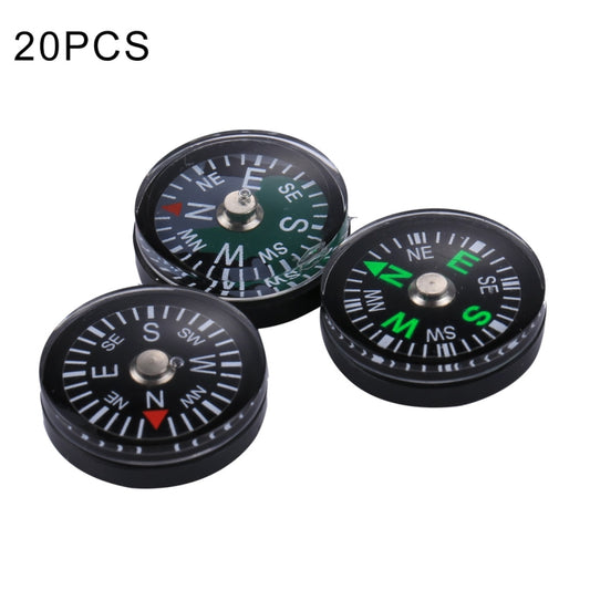 20 PCS 15mm Outdoor Sports Camping Hiking Pointer Guider Plastic Compass Hiker Navigation, Random Color Delivery - Hiking Meter by PMC Jewellery | Online Shopping South Africa | PMC Jewellery | Buy Now Pay Later Mobicred