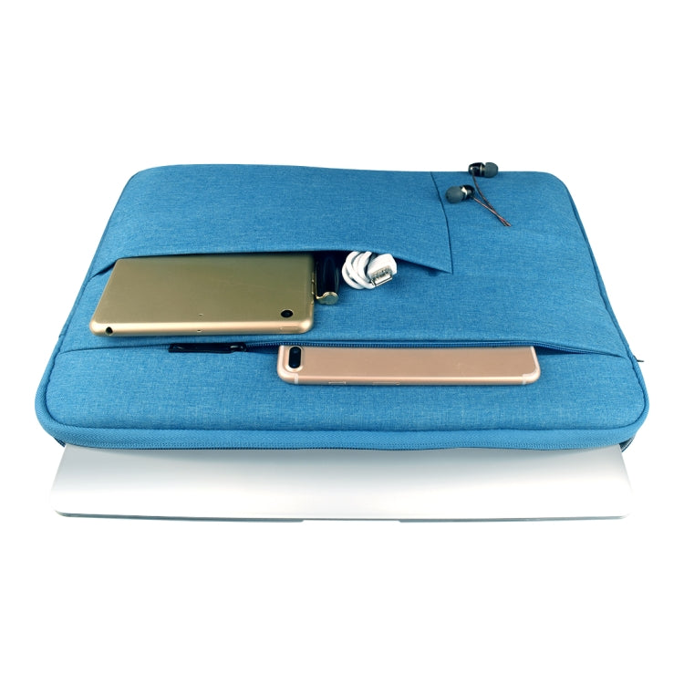 Universal Multiple Pockets Wearable Oxford Cloth Soft Portable Leisurely Laptop Tablet Bag, For 12 inch and Below Macbook, Samsung, Lenovo, Sony, DELL Alienware, CHUWI, ASUS, HP (Blue) - 12.1 inch by PMC Jewellery | Online Shopping South Africa | PMC Jewellery | Buy Now Pay Later Mobicred