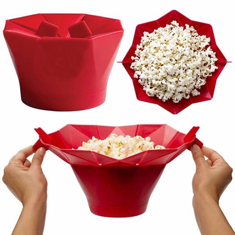 2 PCS Creative Foldable Silicone Microwave Popcorn Maker(Red) - Popcorn Machiner by PMC Jewellery | Online Shopping South Africa | PMC Jewellery | Buy Now Pay Later Mobicred