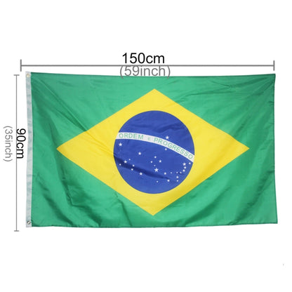 Polyester Material Brazil Flag, Size: 150*90cm - Flags & Banners by PMC Jewellery | Online Shopping South Africa | PMC Jewellery