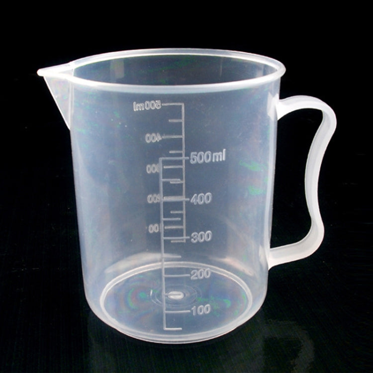 500ml Thin Section PP Plastic Flask Digital Measuring Cup Cylinder Scale Measure Glass Lab Laboratory Tools(Transparent) - Gadgets by PMC Jewellery | Online Shopping South Africa | PMC Jewellery