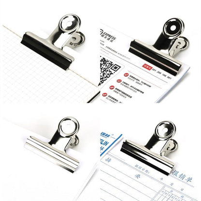 100PCS 22mm Silver Metal Stainless Steel Round Clip Notes Letter Paper Clip Office Bind Clip - File Folder by PMC Jewellery | Online Shopping South Africa | PMC Jewellery