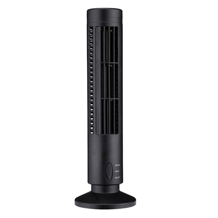 Tower Type USB Electric Fan Leafless Air-conditioning Fan(Black) - Electric Fans by PMC Jewellery | Online Shopping South Africa | PMC Jewellery